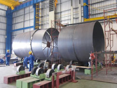 Assembly and welding of shell plate (SS400)