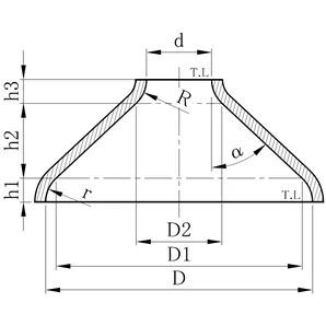 【CR】円錐体形鏡板（Conical Reducer）Type C