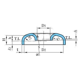 ノズルネック付鏡板(Head with nozzle neck) 図面